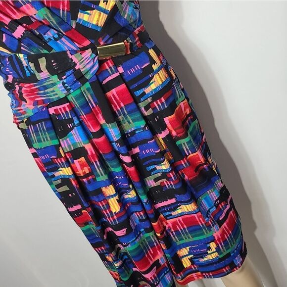 Ellen Tracy Sleeveless Sheath multi color Dress - Picture 8 of 11